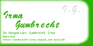 irma gumbrecht business card